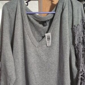 Torrid Gray Long Sleeve Relaxed Hoodie